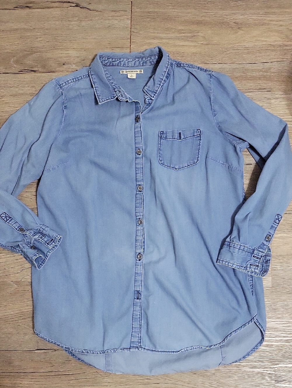 Ruff Hewn Light Blue Women's Button-Down Shirt